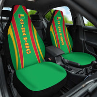 Guinea Bissau Car Seat Cover with Red Green Yellow Stripe Design and Black Star - Wonder Print Shop