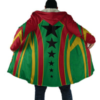Guinea Bissau Cloak with Red Green Yellow Stripe Design and Black Star - Wonder Print Shop