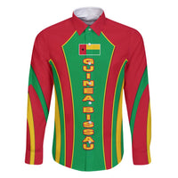 Guinea Bissau Family Matching Long Sleeve Bodycon Dress and Hawaiian Shirt with Red Green Yellow Stripe Design and Black Star - Wonder Print Shop