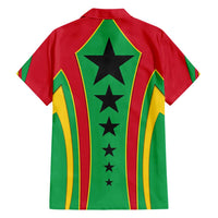 Guinea Bissau Hawaiian Shirt with Red Green Yellow Stripe Design and Black Star - Wonder Print Shop