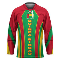 Guinea Bissau Hockey Jersey with Red Green Yellow Stripe Design and Black Star - Wonder Print Shop