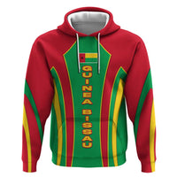Guinea Bissau Hoodie with Red Green Yellow Stripe Design and Black Star - Wonder Print Shop