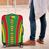 Guinea Bissau Luggage Cover with Red Green Yellow Stripe Design and Black Star - Wonder Print Shop