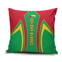 Guinea Bissau Pillow Cover with Red Green Yellow Stripe Design and Black Star - Wonder Print Shop