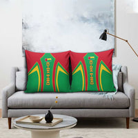 Guinea Bissau Pillow Cover with Red Green Yellow Stripe Design and Black Star - Wonder Print Shop