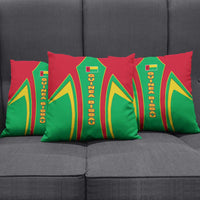 Guinea Bissau Pillow Cover with Red Green Yellow Stripe Design and Black Star - Wonder Print Shop