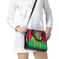 Guinea Bissau Shoulder Handbag with Red Green Yellow Stripe Design and Black Star - Wonder Print Shop