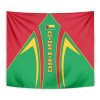 Guinea Bissau Tapestry with Red Green Yellow Stripe Design and Black Star - Wonder Print Shop