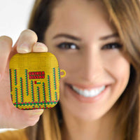 Guinea Bissau AirPods Case with Yellow Tribal Geometric Design and National Flag - Wonder Print Shop