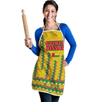Guinea Bissau Apron with Yellow Tribal Geometric Design and National Flag - Wonder Print Shop
