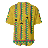 Guinea Bissau Baseball Jersey with Yellow Tribal Geometric Design and National Flag - Wonder Print Shop