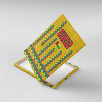 Guinea Bissau Canvas Wall Art with Yellow Tribal Geometric Design and National Flag - Wonder Print Shop