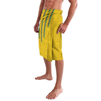 Guinea Bissau Lavalava with Yellow Tribal Geometric Design and National Flag - Wonder Print Shop