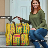 Guinea Bissau Travel Bag with Yellow Tribal Geometric Design and National Flag - Wonder Print Shop