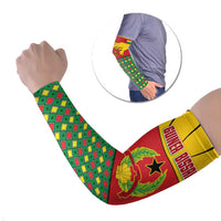 Guinea Bissau Arm Sleeves with Red Yellow Green Geometric Design - Wonder Print Shop