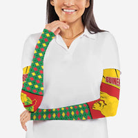 Guinea Bissau Arm Sleeves with Red Yellow Green Geometric Design - Wonder Print Shop
