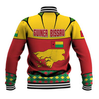 Guinea Bissau Baseball Jacket with Red Yellow Green Geometric Design - Wonder Print Shop