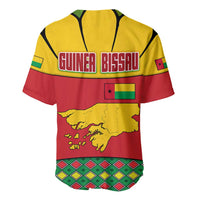 Guinea Bissau Baseball Jersey with Red Yellow Green Geometric Design - Wonder Print Shop