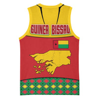 Guinea Bissau Basketball Jersey with Red Yellow Green Geometric Design - Wonder Print Shop