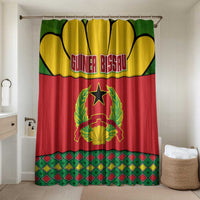 Guinea Bissau Bathroom Set with Red Yellow Green Geometric Design - Wonder Print Shop