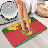 Guinea Bissau Bathroom Set with Red Yellow Green Geometric Design - Wonder Print Shop