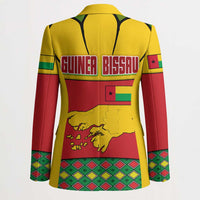 Guinea Bissau Blazer with Red Yellow Green Geometric Design - Wonder Print Shop