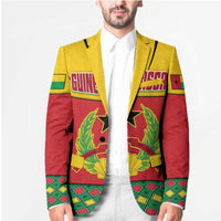 Guinea Bissau Blazer with Red Yellow Green Geometric Design - Wonder Print Shop