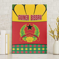 Guinea Bissau Canvas Wall Art with Red Yellow Green Geometric Design - Wonder Print Shop