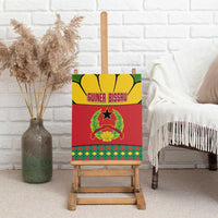 Guinea Bissau Canvas Wall Art with Red Yellow Green Geometric Design - Wonder Print Shop