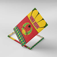 Guinea Bissau Canvas Wall Art with Red Yellow Green Geometric Design - Wonder Print Shop