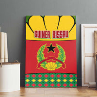 Guinea Bissau Canvas Wall Art with Red Yellow Green Geometric Design - Wonder Print Shop