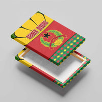 Guinea Bissau Canvas Wall Art with Red Yellow Green Geometric Design - Wonder Print Shop
