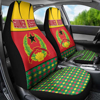 Guinea Bissau Car Seat Cover with Red Yellow Green Geometric Design - Wonder Print Shop