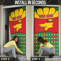 Guinea Bissau Door Cover with Red Yellow Green Geometric Design - Wonder Print Shop