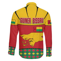 Guinea Bissau Family Matching Short Sleeve Bodycon Dress and Hawaiian Shirt with Red Yellow Green Geometric Design - Wonder Print Shop