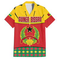 Guinea Bissau Hawaiian Shirt with Red Yellow Green Geometric Design - Wonder Print Shop