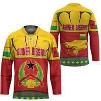 Guinea Bissau Hockey Jersey with Red Yellow Green Geometric Design - Wonder Print Shop