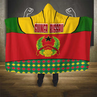Guinea Bissau Hooded Blanket with Red Yellow Green Geometric Design - Wonder Print Shop