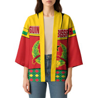 Guinea Bissau Kimono with Red Yellow Green Geometric Design - Wonder Print Shop