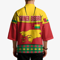 Guinea Bissau Kimono with Red Yellow Green Geometric Design - Wonder Print Shop