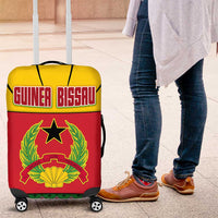Guinea Bissau Luggage Cover with Red Yellow Green Geometric Design - Wonder Print Shop