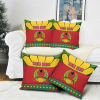 Guinea Bissau Pillow Cover with Red Yellow Green Geometric Design - Wonder Print Shop