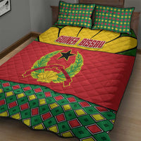 Guinea Bissau Quilt Bed Set with Red Yellow Green Geometric Design - Wonder Print Shop