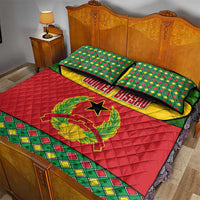 Guinea Bissau Quilt Bed Set with Red Yellow Green Geometric Design - Wonder Print Shop