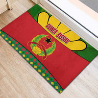 Guinea Bissau Rubber Doormat with Red Yellow Green Geometric Design - Wonder Print Shop