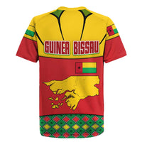 Guinea Bissau Rugby Jersey with Red Yellow Green Geometric Design - Wonder Print Shop