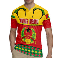 Guinea Bissau Rugby Jersey with Red Yellow Green Geometric Design - Wonder Print Shop
