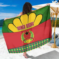 Guinea Bissau Sarong with Red Yellow Green Geometric Design - Wonder Print Shop