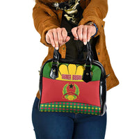 Guinea Bissau Shoulder Handbag with Red Yellow Green Geometric Design - Wonder Print Shop