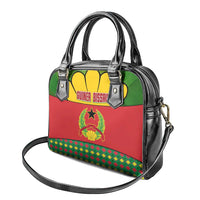 Guinea Bissau Shoulder Handbag with Red Yellow Green Geometric Design - Wonder Print Shop